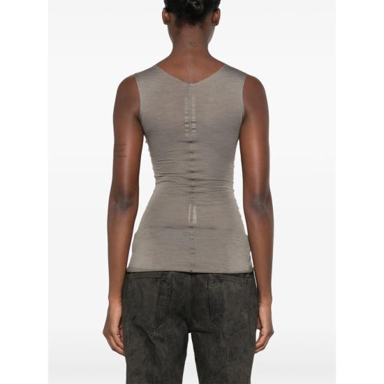 26FW 릭 오웬스 민소매 티셔츠 RO02F5170 JSW 34 GREY - RICK OWENS