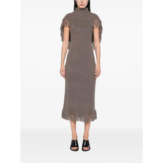 26FW 심카이 롱 원피스 526 1023 K MUSHM BROWN - SIMKHAI