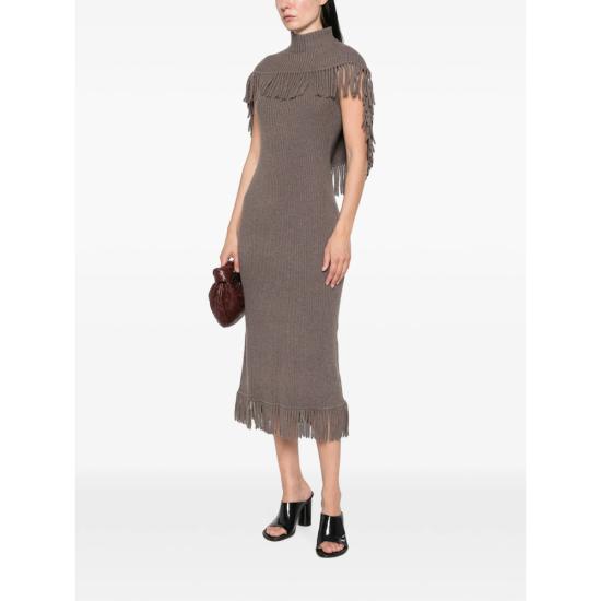 26FW 심카이 롱 원피스 526 1023 K MUSHM BROWN - SIMKHAI