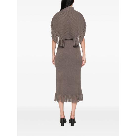 26FW 심카이 롱 원피스 526 1023 K MUSHM BROWN - SIMKHAI