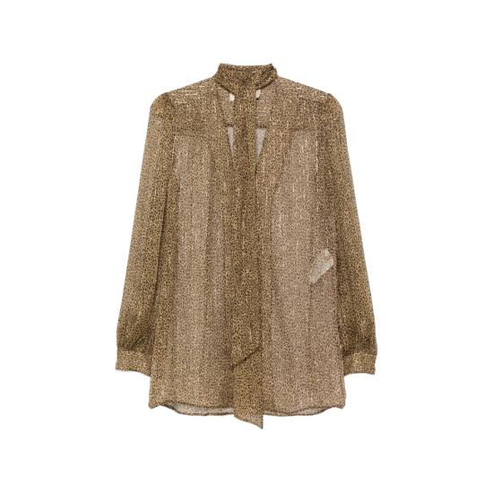 26FW 발렌티노 가라바니 블라우스 9B3AB8K4AE2 DHR NEUTRALS BROWN