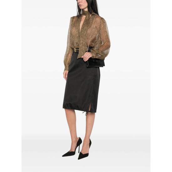 26FW 발렌티노 가라바니 블라우스 9B3AB8K4AE2 DHR NEUTRALS BROWN - VALENTINO GARAVANI