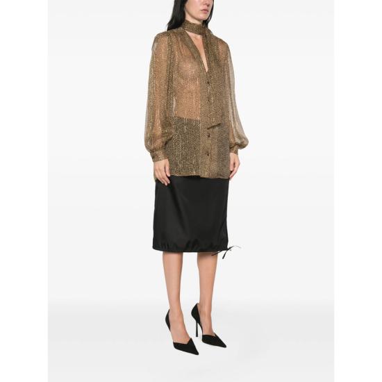 26FW 발렌티노 가라바니 블라우스 9B3AB8K4AE2 DHR NEUTRALS BROWN - VALENTINO GARAVANI