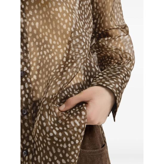 26FW 브루넬로 쿠치넬리 블라우스 MG961M2Z16 C002 BROWN NEUTRALS - BRUNELLO CUCINELLI