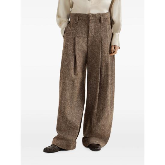 26FW 브루넬로 쿠치넬리 팔라초 팬츠 MD002P9302 C002 BROWN - BRUNELLO CUCINELLI