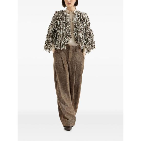 26FW 브루넬로 쿠치넬리 팔라초 팬츠 MD002P9302 C002 BROWN - BRUNELLO CUCINELLI