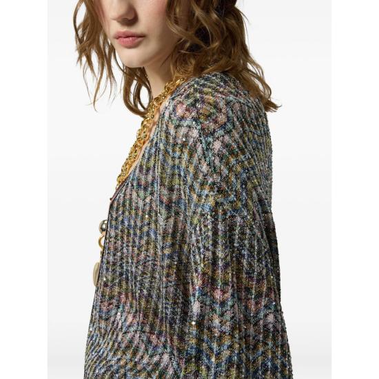 26FW 미소니 가디건 DS26WM0N BC006D SMSPW GREEN BLUE - MISSONI