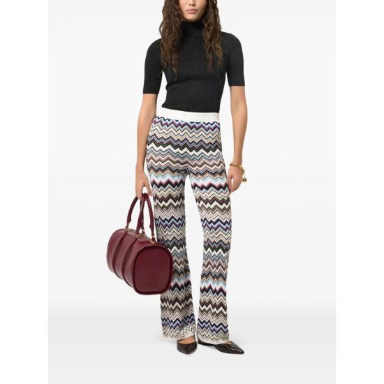 26FW 미소니 팔라초 팬츠 DS26WI0I BK01KO SMSPL WHITE - MISSONI