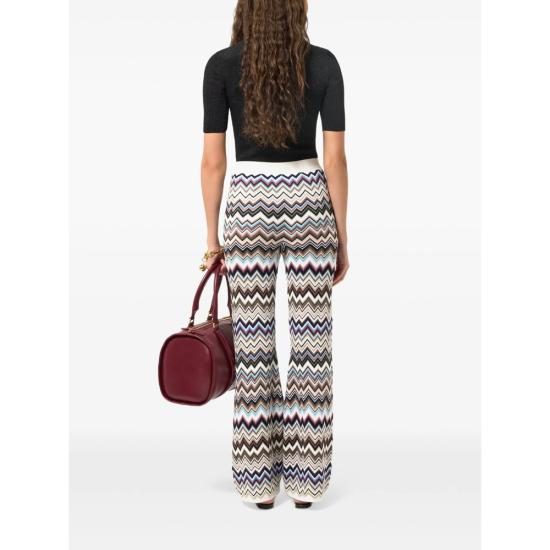 26FW 미소니 팔라초 팬츠 DS26WI0I BK01KO SMSPL WHITE - MISSONI