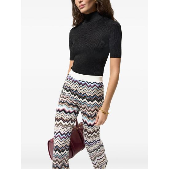 26FW 미소니 팔라초 팬츠 DS26WI0I BK01KO SMSPL WHITE - MISSONI