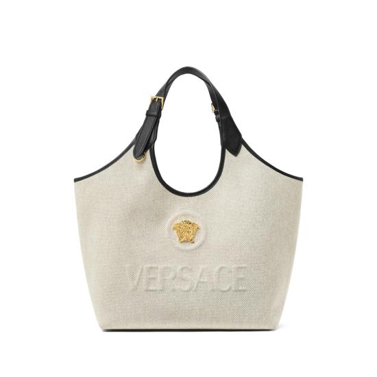 26FW 베르사체 토트백 1A03494 1022210 2K86V NEUTRALS BLACK
