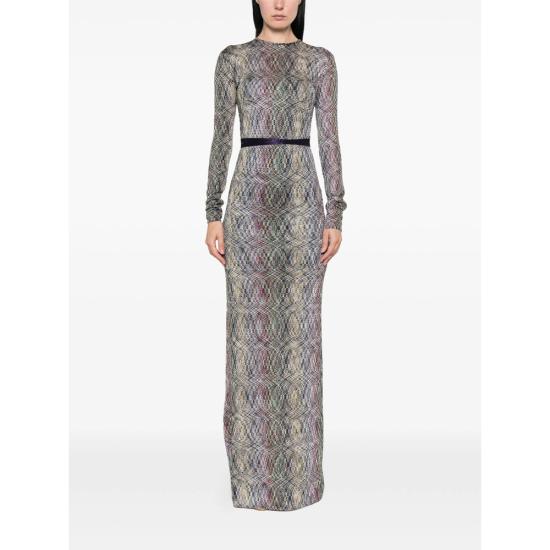 26FW 미소니 롱 원피스 DS26WG21 BR015S SMSON GREY - MISSONI