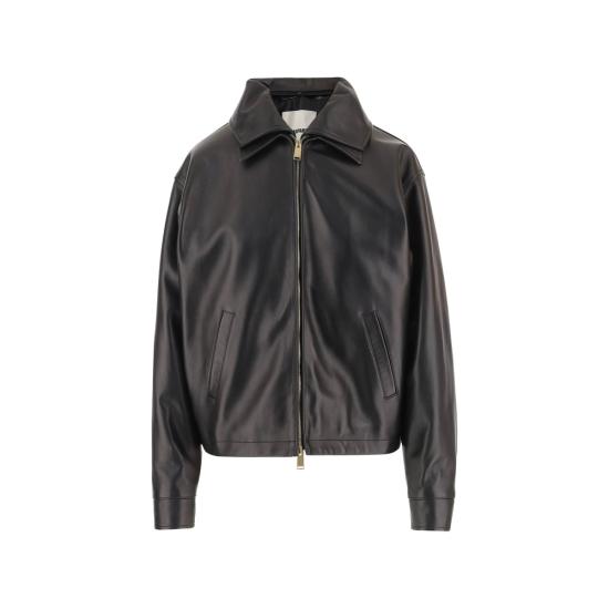 26FW 다크파크 가죽 자켓 WJA34 LTP04 0099 BLACK