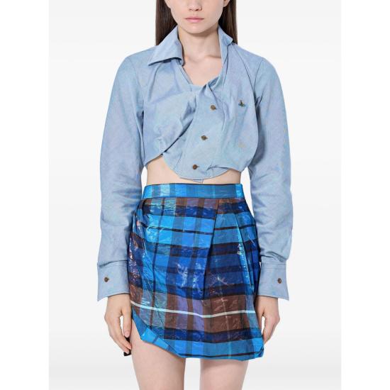 26FW 비비안웨스트우드 셔츠 1501006T W01PI K404 BLUE BROWN