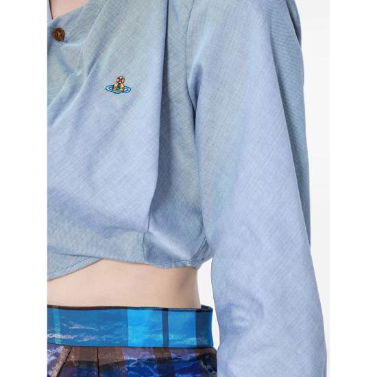 26FW 비비안웨스트우드 셔츠 1501006T W01PI K404 BLUE BROWN - VIVIENNE WESTWOOD