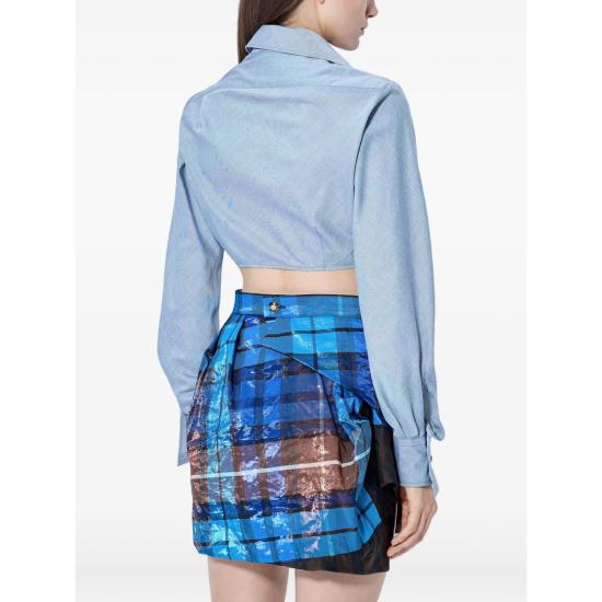 26FW 비비안웨스트우드 셔츠 1501006T W01PI K404 BLUE BROWN - VIVIENNE WESTWOOD