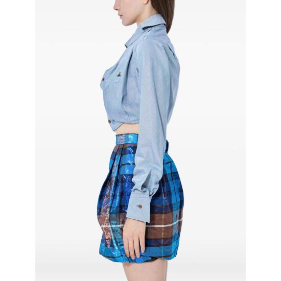 26FW 비비안웨스트우드 셔츠 1501006T W01PI K404 BLUE BROWN - VIVIENNE WESTWOOD