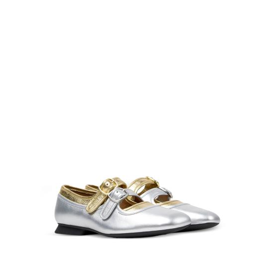 26FW 캠퍼 플랫 슈즈 K201952 002 SILVER GOLD - CAMPER