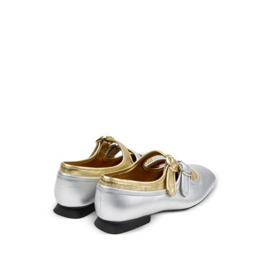 26FW 캠퍼 플랫 슈즈 K201952 002 SILVER GOLD - CAMPER