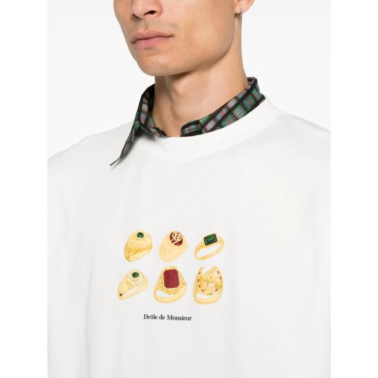 26FW 드롤드무슈 탑 TS341 CO002 OFFWH WHITE - DROLE DE MONSIEUR