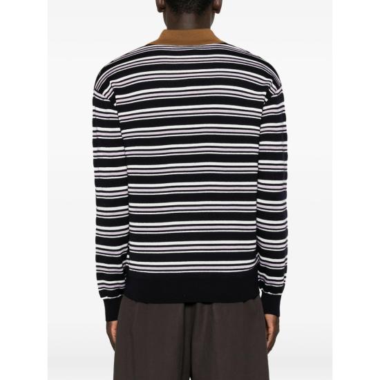 26FW 드롤드무슈 폴로 티셔츠 PO241 WO021 NAVY BLUE WHITE - DROLE DE MONSIEUR