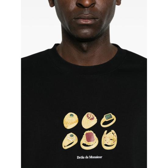 26FW 드롤드무슈 탑 TS341 CO002 BLACK - DROLE DE MONSIEUR
