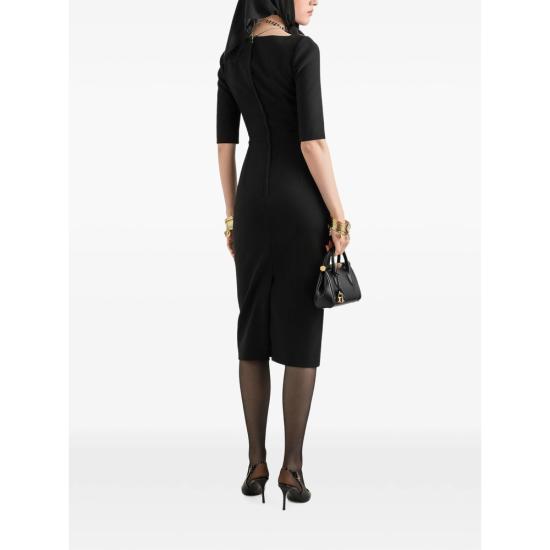 26FW 돌체앤가바나 롱 원피스 F623GT FU2L8 N0000 BLACK - DOLCE & GABBANA