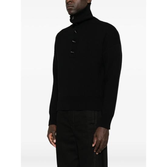26FW 아미 니트웨어 UKS885 KN0192 001 BLACK - AMI