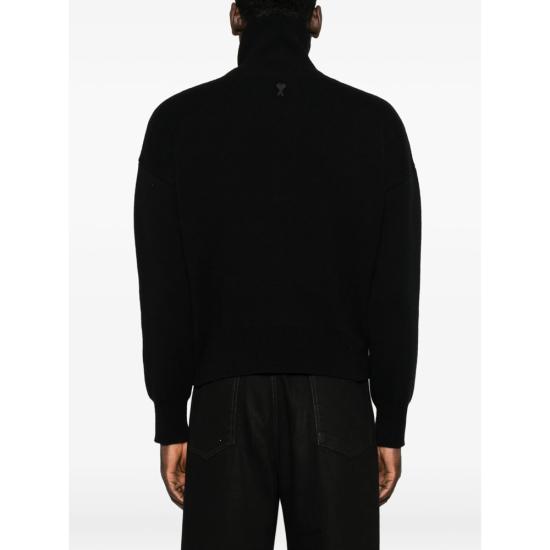 26FW 아미 니트웨어 UKS885 KN0192 001 BLACK - AMI