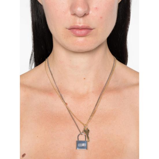26FW MM6 메종마르지엘라 목걸이/팬던트 P9390 SM7UU0137 702 GOLD SILVER - MM6 MAISON MARGIELA