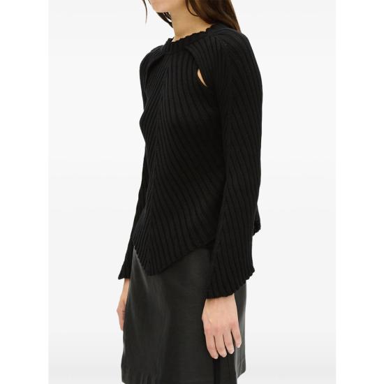 26FW 앤 드뮐미스터 스웨터 B0014320 KN085 099 BLACK - ANN DEMEULEMEESTER