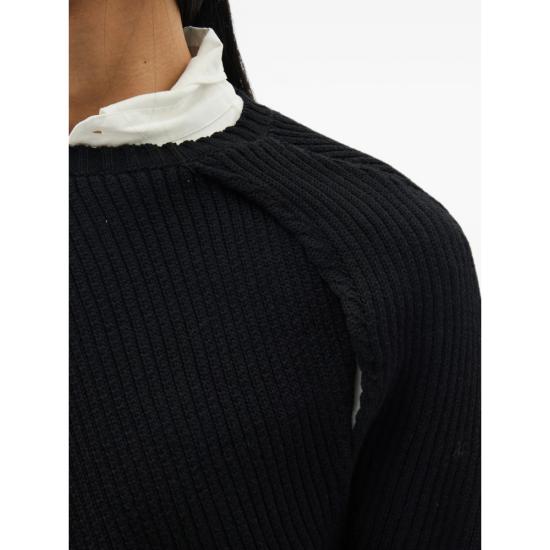 26FW 앤 드뮐미스터 니트웨어 B0014305 KN085 099 BLACK - ANN DEMEULEMEESTER