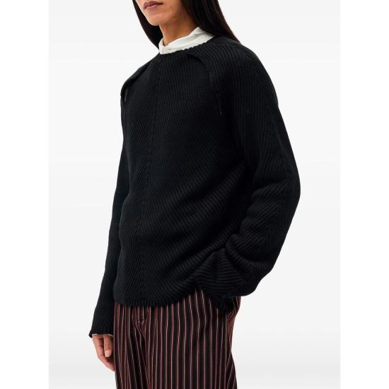 26FW 앤 드뮐미스터 니트웨어 B0014305 KN085 099 BLACK - ANN DEMEULEMEESTER