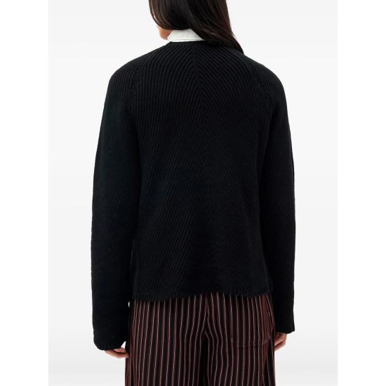 26FW 앤 드뮐미스터 니트웨어 B0014305 KN085 099 BLACK - ANN DEMEULEMEESTER