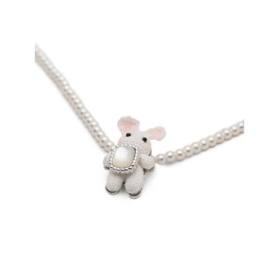 26FW 위민 목걸이/팬던트 26095SLV00NN SILVER WHITE - YVMIN