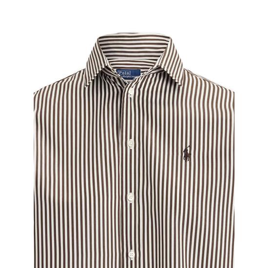 26FW 랄프 로렌 셔츠 211910743 BROWN WHITE BROWN - RALPH LAUREN