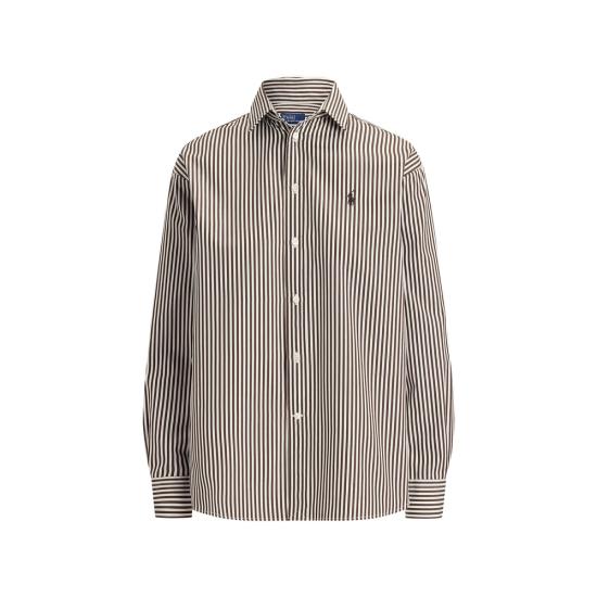 26FW 랄프 로렌 셔츠 211910743 BROWN WHITE BROWN