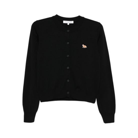 26FW 메종키츠네 베이비 폭스 메리노 레귤러 가디건 PW00502KT1181 BLACK