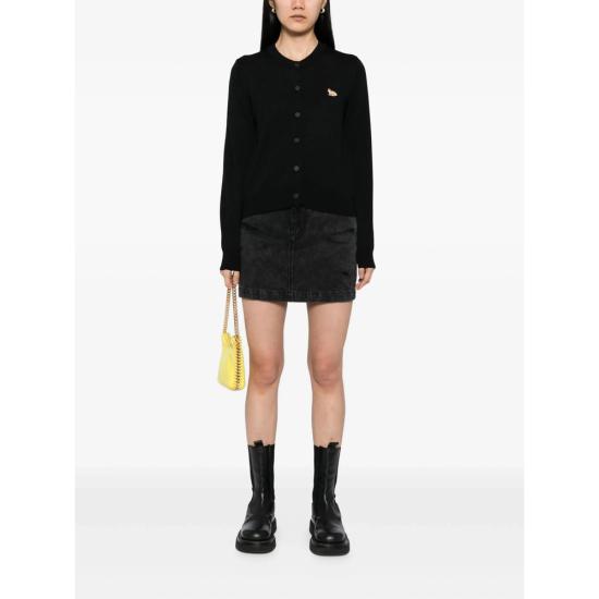 26FW 메종키츠네 베이비 폭스 메리노 레귤러 가디건 PW00502KT1181 BLACK - MAISON KITSUNE