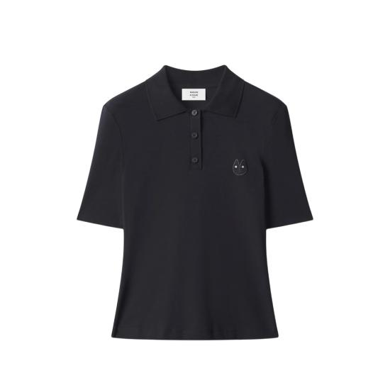 26FW 메종키츠네 폴로 티셔츠 MRWJL02KJ7035 BLACK