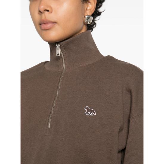 26FW 메종키츠네 긴팔 티셔츠 MW00304KM0341 DKBRO BROWN - MAISON KITSUNE