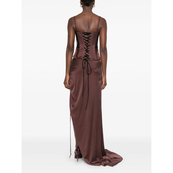 26FW 마리아루시아호한 롱 원피스 MALEENA BITCH BROWN - MARIA LUCIA HOHAN