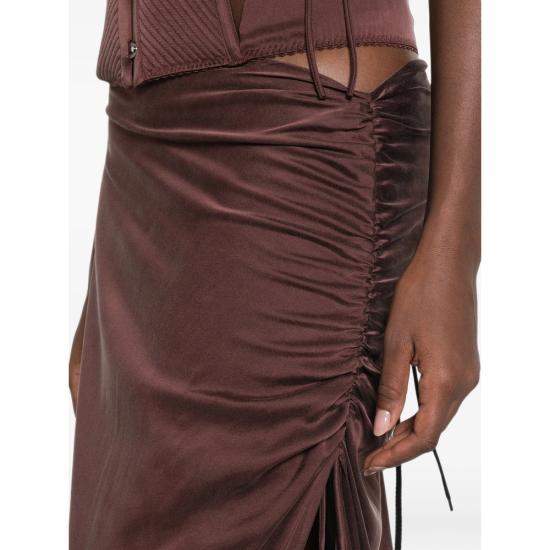 26FW 마리아루시아호한 롱 원피스 MALEENA BITCH BROWN - MARIA LUCIA HOHAN