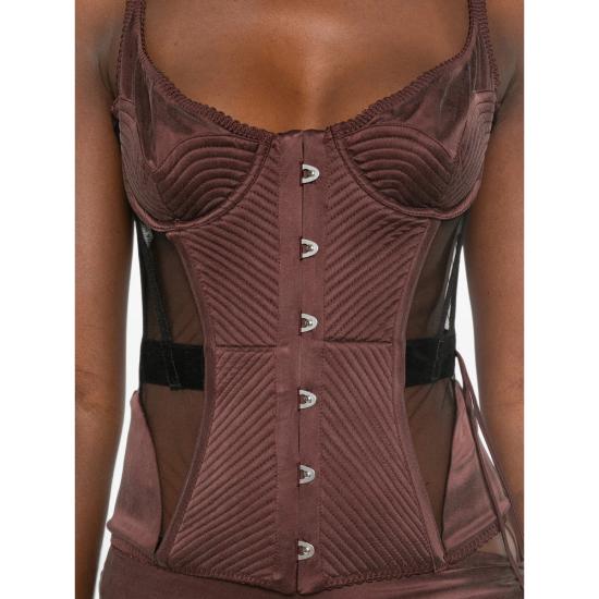 26FW 마리아루시아호한 롱 원피스 MALEENA BITCH BROWN - MARIA LUCIA HOHAN