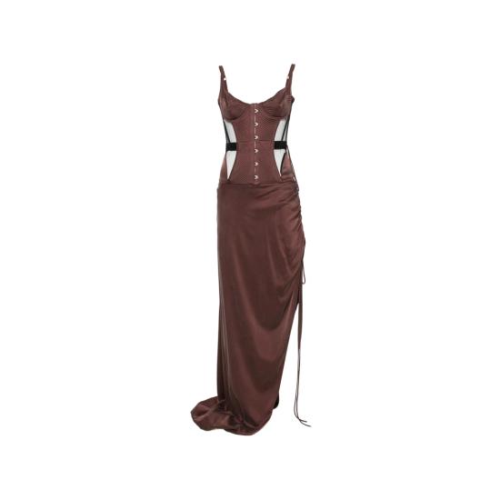 26FW 마리아루시아호한 롱 원피스 MALEENA BITCH BROWN