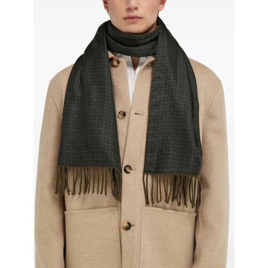26FW 살바토레 페라가모 머플러/스카프 520202 0797140 OLIVE GREEN BROWN - SALVATORE FERRAGAMO