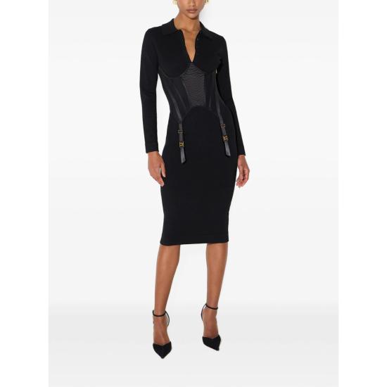 26FW 엘리자베타프랜치 미디 원피스 AM22S67E2 110 BLACK - ELISABETTA FRANCHI
