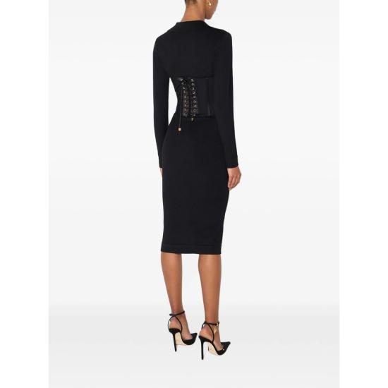 26FW 엘리자베타프랜치 미디 원피스 AM22S67E2 110 BLACK - ELISABETTA FRANCHI