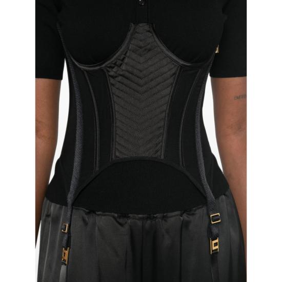 26FW 엘리자베타프랜치 폴로 티셔츠 MK23S67E2 110 BLACK - ELISABETTA FRANCHI