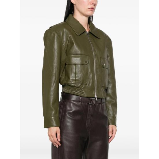 26FW 더프랭키샵 가죽 자켓 VAL AGREE GREEN - THE FRANKIE SHOP